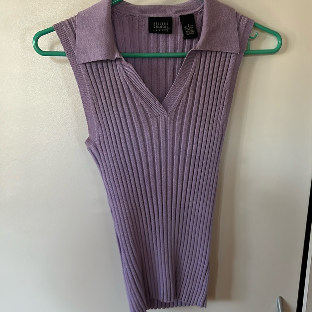 Hilliard and Hanson purple tank.